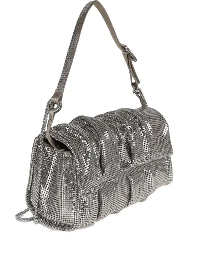 Benedetta Bruzziches Iris Mercury Chainmail Shoulder Bag In Silver