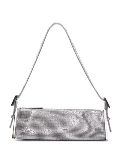 Benedetta Bruzziches Joy Crystal-embellished Mini Handbag In Gray