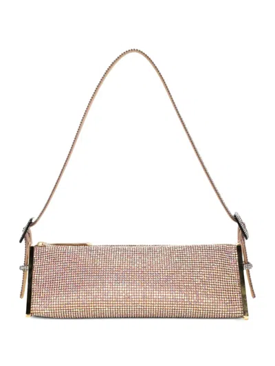 Benedetta Bruzziches Womens Rosa Joy Rhinestone-embellished Mesh Shoulder Bag In Pink