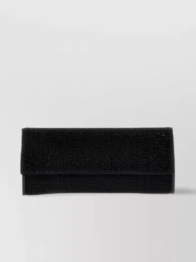 BENEDETTA BRUZZICHES 'KATE' BEADED RECTANGULAR CLUTCH WITH CHAIN