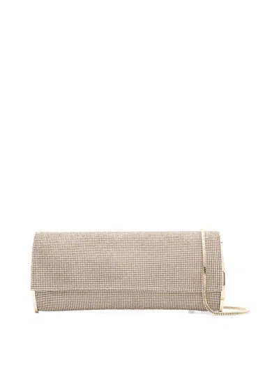 Benedetta Bruzziches Kate Clutch In Sand-colored Crystal Mesh