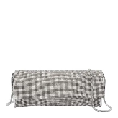 Benedetta Bruzziches Kate Crystal Crossbody Bag In Silver