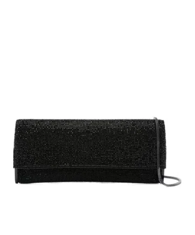 Benedetta Bruzziches Kate Embellished Chain-linked Clutch Bag In Black