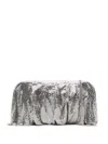 Benedetta Bruzziches La Grande Venus Chainmail Draped Clutch In Silver