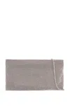 Benedetta Bruzziches Your Best Friend La Grande Mesh Crystal Shoulder Bag In Silver