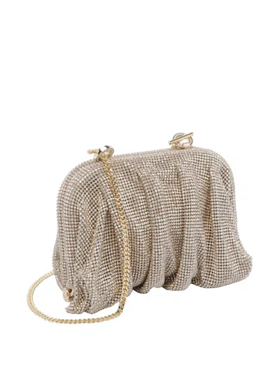 Benedetta Bruzziches La Petite Strass Chain Clutch Bag In Gold