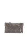 Benedetta Bruzziches La Petite Your Best Friend Chain Clutch In Silver