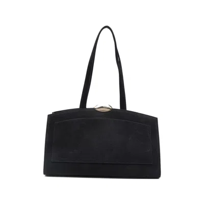 Benedetta Bruzziches Large Serena Front-pocket Kiss-lock Tote Bag In Black
