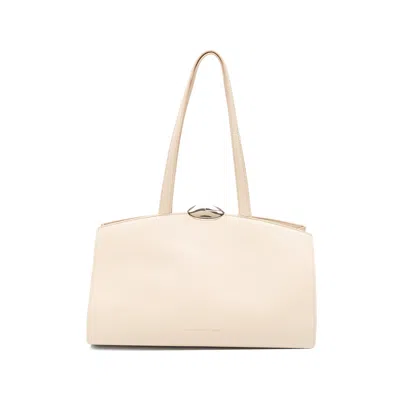 Benedetta Bruzziches Large Serena Grained-leather Tote Bag In Neutral