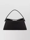 Benedetta Bruzziches Large Structured Leather Handbag With Top Handle In Black