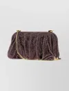 Benedetta Bruzziches Embellished Fabric Large Venus Clutch