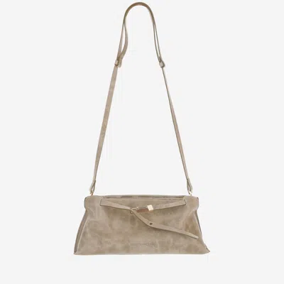 Benedetta Bruzziches Lauren Glossy Leather Bag In Neutral