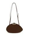 Benedetta Bruzziches Leather Clasp-closure Shoulder Bag In Brown