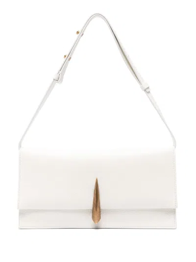 Benedetta Bruzziches Leather Shoulder Bag In White