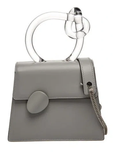 Pre-owned Benedetta Bruzziches Leather Top Handle Bag In Grey