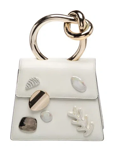 Pre-owned Benedetta Bruzziches Leather Top Handle Bag In Neutrals