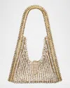 Benedetta Bruzziches Lia Crystal Brass Shoulder Bag In Gold