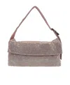 Benedetta Bruzziches Vittissima Rhinestone-embellished Shoulder Bag In Gold