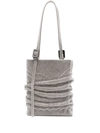 Benedetta Bruzziches Lollo La Grande Crystal-embellished Tote Bag In Silver