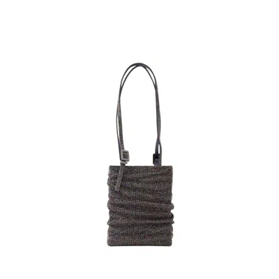 Benedetta Bruzziches Lollo La Grande Shoulder Bag - Hematite In Multi
