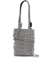 Benedetta Bruzziches Handcrafted Rhinestone Buckle Shoulder Bag In Neutral