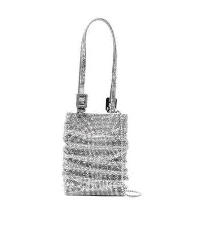 Benedetta Bruzziches Lollo Rhinestoned Tote Bag In Gray