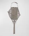 Benedetta Bruzziches Lumiere Mesh Crystal Top-handle Bag In Crystal On Silver