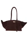 Benedetta Bruzziches Bordeaux Handbag With Winged Silhouette In Black