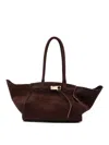 Benedetta Bruzziches Bordeaux Handbag With Winged Silhouette In Black