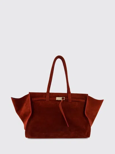 Benedetta Bruzziches Mame Suede Leather Shoulder Bag In Red
