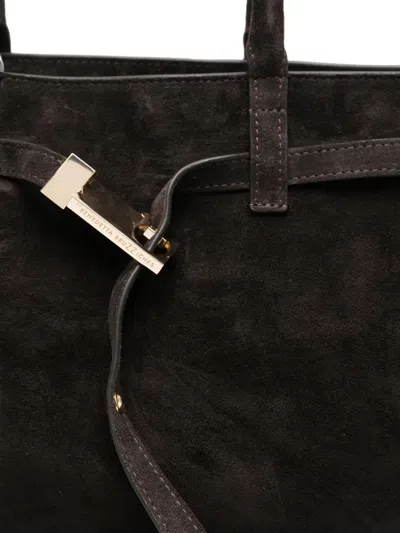 Benedetta Bruzziches Mame Weekend Isuede Buckled Shoulder Bag In Brown