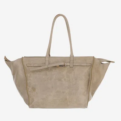 Benedetta Bruzziches Mame Weekend Leather Bag In Neutral