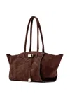 Benedetta Bruzziches Mame Weekend Suede Shoulder Bag In Brown