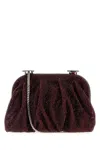 Benedetta Bruzziches Embellished Fabric Small Venus Clutch In Burgundy