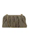 Benedetta Bruzziches Women Embellished Fabric Large Venus Clutch In Brown