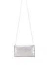 Benedetta Bruzziches Metallic Chain Clutch Bag In Silver