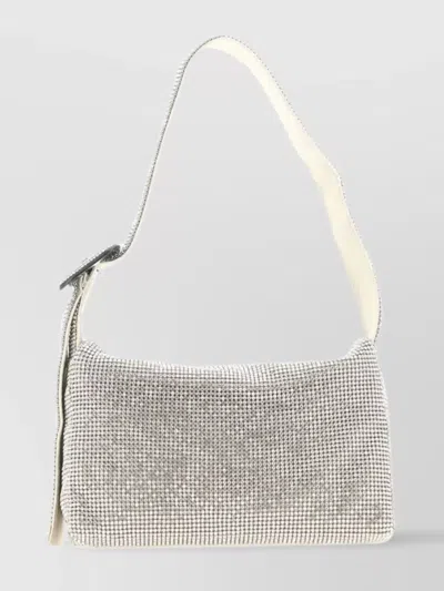Benedetta Bruzziches Mignon Chainmail Shoulder Bag In White