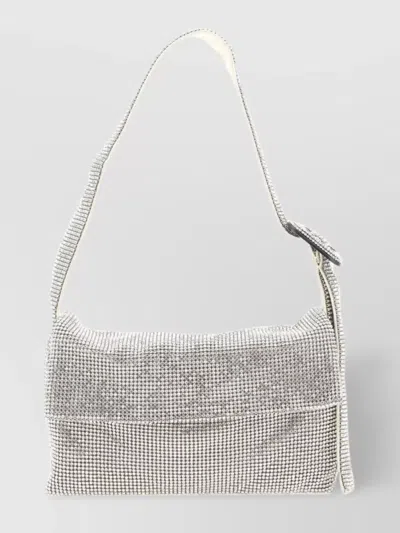 Benedetta Bruzziches Mignon Chainmail Shoulder Bag In White