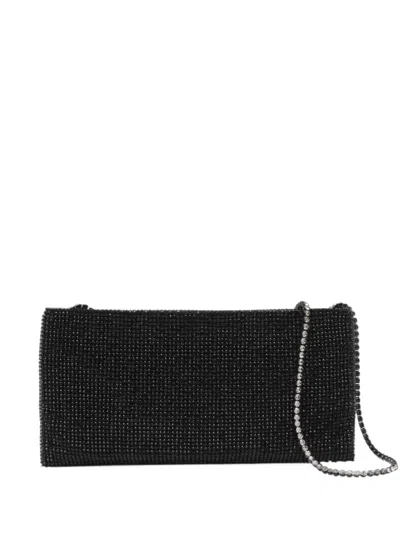 Benedetta Bruzziches Mini Your Best Friend La Petite Crystal-embellished Clutch Bag In Black
