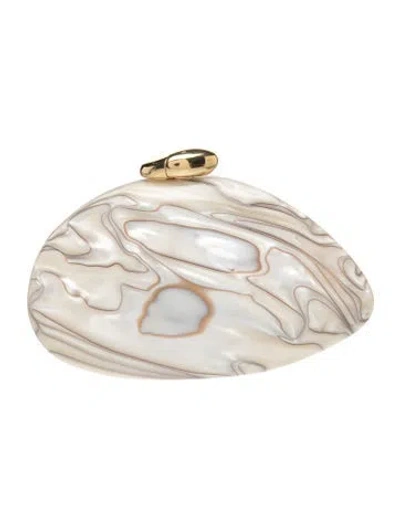 Pre-owned Benedetta Bruzziches Mother Of Pearl Minaudière In Neutral