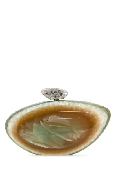 Benedetta Bruzziches Armonia Clutch Bag In Green