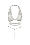 Benedetta Bruzziches Linked Chain Layered Necklace With Pendant Detail In Crystal