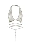 Benedetta Bruzziches Linked Chain Layered Necklace With Pendant Detail In Crystal