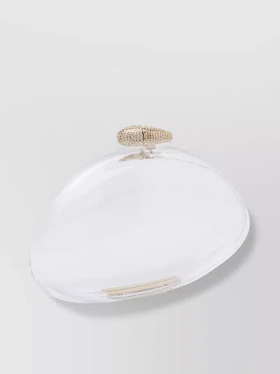 Benedetta Bruzziches Oval Transparent Hand Clutch Bag