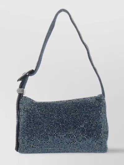 Benedetta Bruzziches Petite Chain Shoulder Bag In Blue