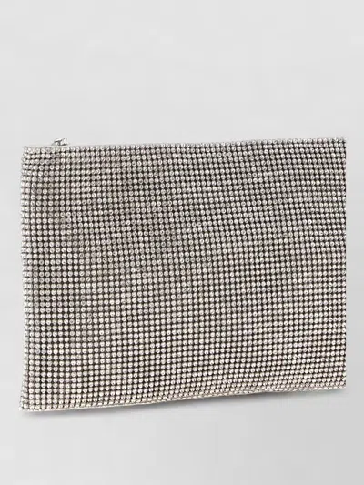 Benedetta Bruzziches Petite Clutch Bag Best Friend Rhinestones In Gray