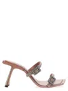 Benedetta Bruzziches Jeweled Straps Square Toe Sandals In Pink