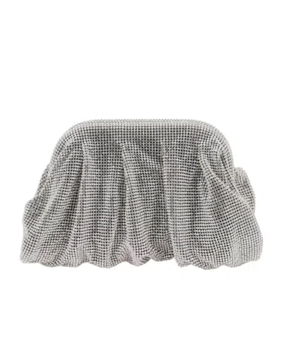 Benedetta Bruzziches Pleated Clutch In Gray