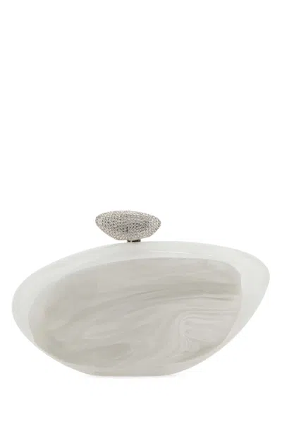 Benedetta Bruzziches Printed Pvc Armonia Clutch In White