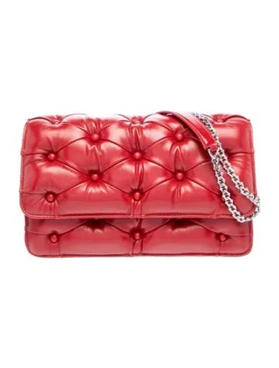 Pre-owned Benedetta Bruzziches Quilted Leather Bag In Red